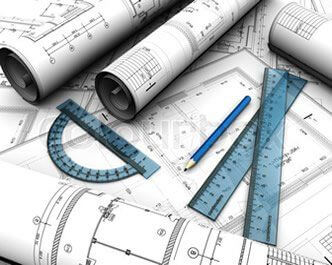 rolled up design plans