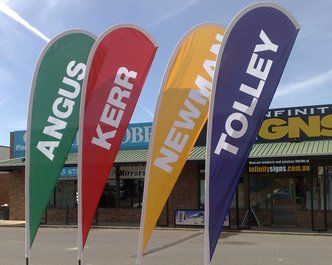 sink teardrop banners